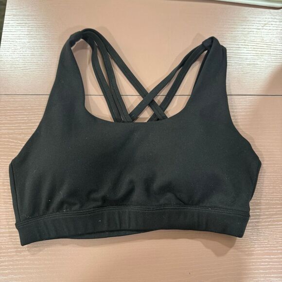 EUC Senita Strappy Sports Bra - Black - Picture 1 of 3